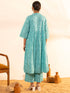 Sea Green Cotton Floral Printed Kurta with Palazzo